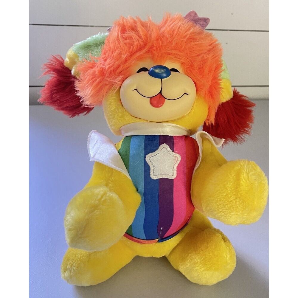 Rainbow Brite Puppy 1983 Vintage Stuffed Plush Rubber Face EUC